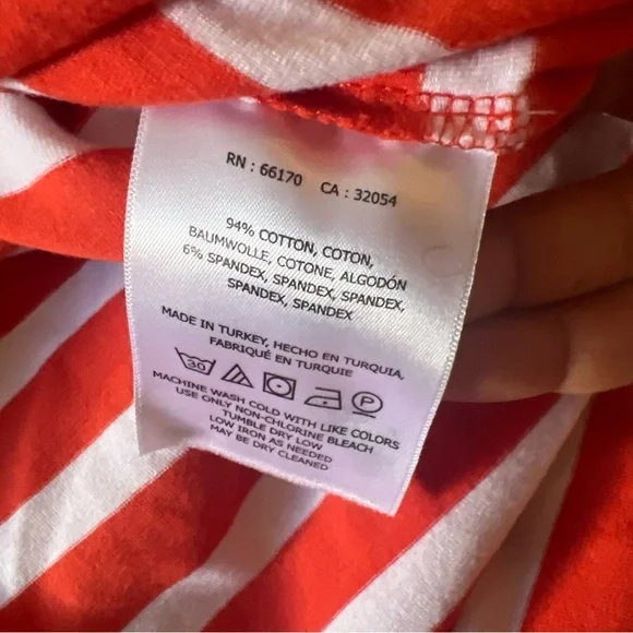 Maeve Orange and White Long Sleeve Tee - Picture 12 of 12